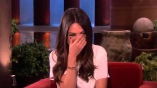 Mila Kunis Blushes over Ashton on The Ellen Degeneres Show [upl. by Lrigybab]