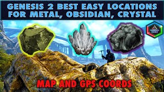 The Best Metal Locations on Ark Genesis 2  The Easiest Ways to get Metal Obsidian and Crystal [upl. by Tami121]