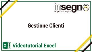 Excel  gestione clienti [upl. by Nylegna]