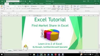 Calculating Market Share in Excel [upl. by Warren86]