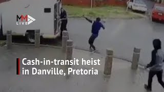 Cashintransit van robbed by gunmen in Pretoria [upl. by Naivad]