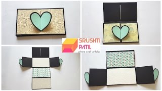 Heart lock accordion card Tutorial by Srushti Patil [upl. by Hamel]