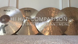 15” Hi Hat Comparison  Zildjian K Sweet  Paiste 602  Sabian HHX Legacy  Meinl Byzance Foundry [upl. by Dwayne375]