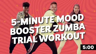 5Minute Mood Booster Zumba Trial Workout [upl. by Haibot733]