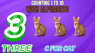 Alphabets Counting 1 to 10  Backward Counting 101  123 Counting For Kids  Number Names 1 to 10 [upl. by Delacourt785]