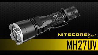 Nitecore MH27UV 1000 Lumens Rechargeable Flashlight w Ultraviolet LED [upl. by Bonine711]