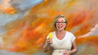 Using only a SPONGE Acrylic Painting Beginners TUTORIAL 164 [upl. by Yajeet]