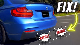 EASY FIX BMW Exhaust Rattle [upl. by Rafaela]