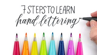 How to Learn Hand Lettering in 2021 7 Easy Steps for Hand Lettering Beginners [upl. by Nirehtak85]