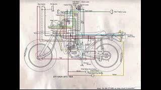 1974 Yamaha DT175 Project  Explaining the wiring [upl. by Iramaj]