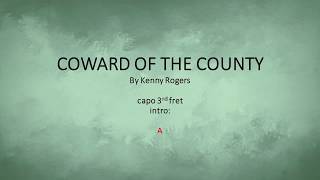 Coward of the County by Kenny Rogers  Easy chords and lyrics [upl. by Electra237]