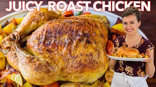 Juicy ROAST CHICKEN RECIPE  How To Cook a Whole Chicken [upl. by Ridglee806]