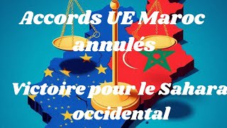 Annulation des accords commerciaux UEMaroc  Quel impact sur le Sahara Occidental quot [upl. by Kirkpatrick466]