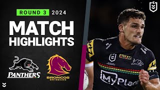 NRL 2024  Panthers v Broncos  Match Highlights [upl. by Rech]