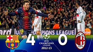 Barcelona v AC Milan 4  0 ➤ Extended Highlights 2013 [upl. by Mellette]