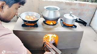 How to make a Multiple Clay Stove step by step । Primitive Technology oven and Chulha chulhaViral [upl. by Oringas687]