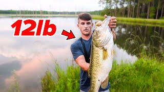 Catching My BIGGEST Bass EVER  12lber Bank Fishing [upl. by Tsew]