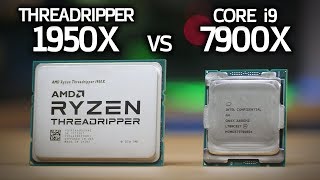 Threadripper 1950X vs i9 7900X Benchmarks 1000 CPU BATTLE [upl. by Lorolla]