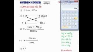 CONVERSIÓN DE UNIDADES CON LA REGLA DE TRES [upl. by Norri]