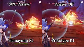 Prototype Crescent R1 Vs Hamayumi R1 Comparison For Ganyu [upl. by Frulla]