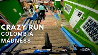 CRAZY Urban Downhill track GNARLY riding in Ciudad Bolivar Course Preview  Bogota Colombia [upl. by Digirb]