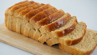 No Knead Whole Wheat Bread Quick And Easy [upl. by Ralip349]