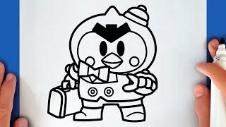 HOW TO DRAW MR P FROM BRAWL STARS [upl. by Anana]