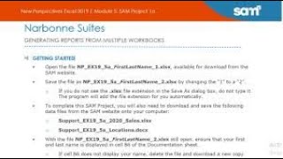 Excel Module 5 SAM Project A Narbonne Suites  Excel Module 5 SAM Project 1a [upl. by Tterrej636]