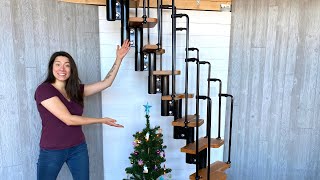 DIY Loft Staircase  Installation and First Impressions [upl. by Jamesy]