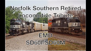 Norfolk Southern Retired Locomotive Tribute  The SD60ISD60M [upl. by Frantz160]