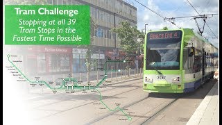 All Croydon Tram Stops in the Fastest Time Possible [upl. by Anilorak337]