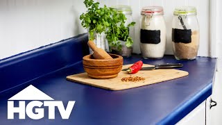 How to Paint Laminate Countertops  HGTV [upl. by Tnert]