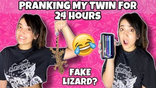 PRANKING MY TWIN FOR 24 HOURS 😂  Chinki Minki [upl. by Jennifer109]