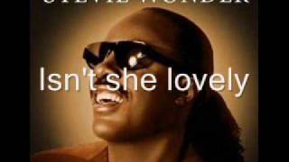 Stevie WonderIsnt She Lovely Lyrics [upl. by Attener178]