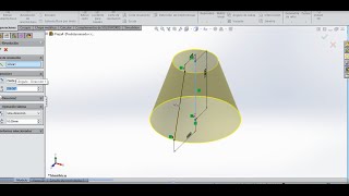 COMO HACER UN CONO EN SOLIDWORKS 2015 [upl. by Kelcie557]