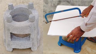 How to make Village style Cement Chulha। Cement Chulha Design। DIY Cement Chulha viral cement [upl. by Bridget]