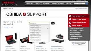 Toshiba HowTo Navigating the NEW Toshiba Support Website [upl. by Odel]