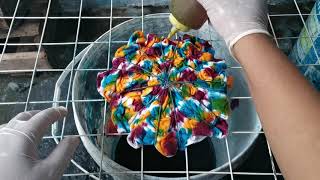 Mix Colors Crumple Tie Dye T Shirt How To DIY [upl. by Niarbo]