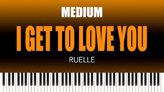 Ruelle – I Get To Love You  MEDIUM Piano Cover [upl. by Houlberg]