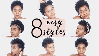 8 Easy Hairstyles For SHORT 4C Natural Hair  4C NATURAL HAIRSTYLES [upl. by Katherin]