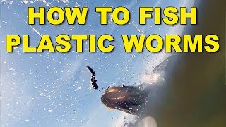 How To Fish Plastic Worms The Best Ways  Bass Fishing [upl. by Boyse]