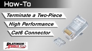 How To  Terminate a TwoPiece High Performance Cat6 Connector [upl. by Kolb]