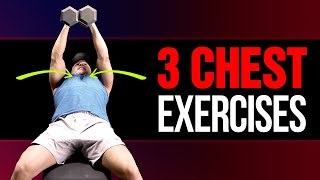 The ONLY 3 Chest Exercises You Need To Build Muscle Dumbbells Only [upl. by Pembroke]