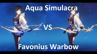 Aqua Simulacra VS Favonius Warbow  Yelans damage comparison  Genshin Impact 34 [upl. by Ettebab]