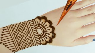 simple mehndi design for hands  back hand easy beautiful mehndi designs 2020 [upl. by Yddet]