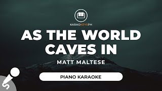 As The World Caves In  Matt Maltese Piano Karaoke [upl. by Sotnas]