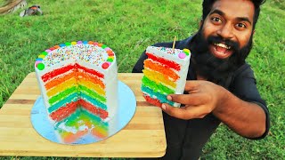 Rainbow cake Making Malayalam  അടിപൊളി റെയിൻബോ കേക്ക് ഉണ്ടാക്കിയാലോ  M4 TECH [upl. by Dhiman416]