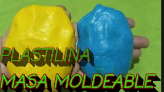 como hacer  PLASTILINA CASERA FACIL  expeeimento [upl. by Adnema]