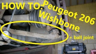 HOW TO Peugeot 206 wishbone  ball joint [upl. by Elena664]