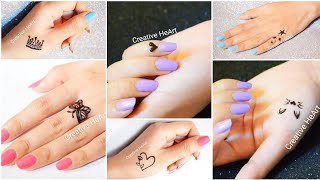 Cute Mehndi Tattoos❤️  6 Different types of Mehndi Tattoo Designs for Beginners [upl. by Wetzel]